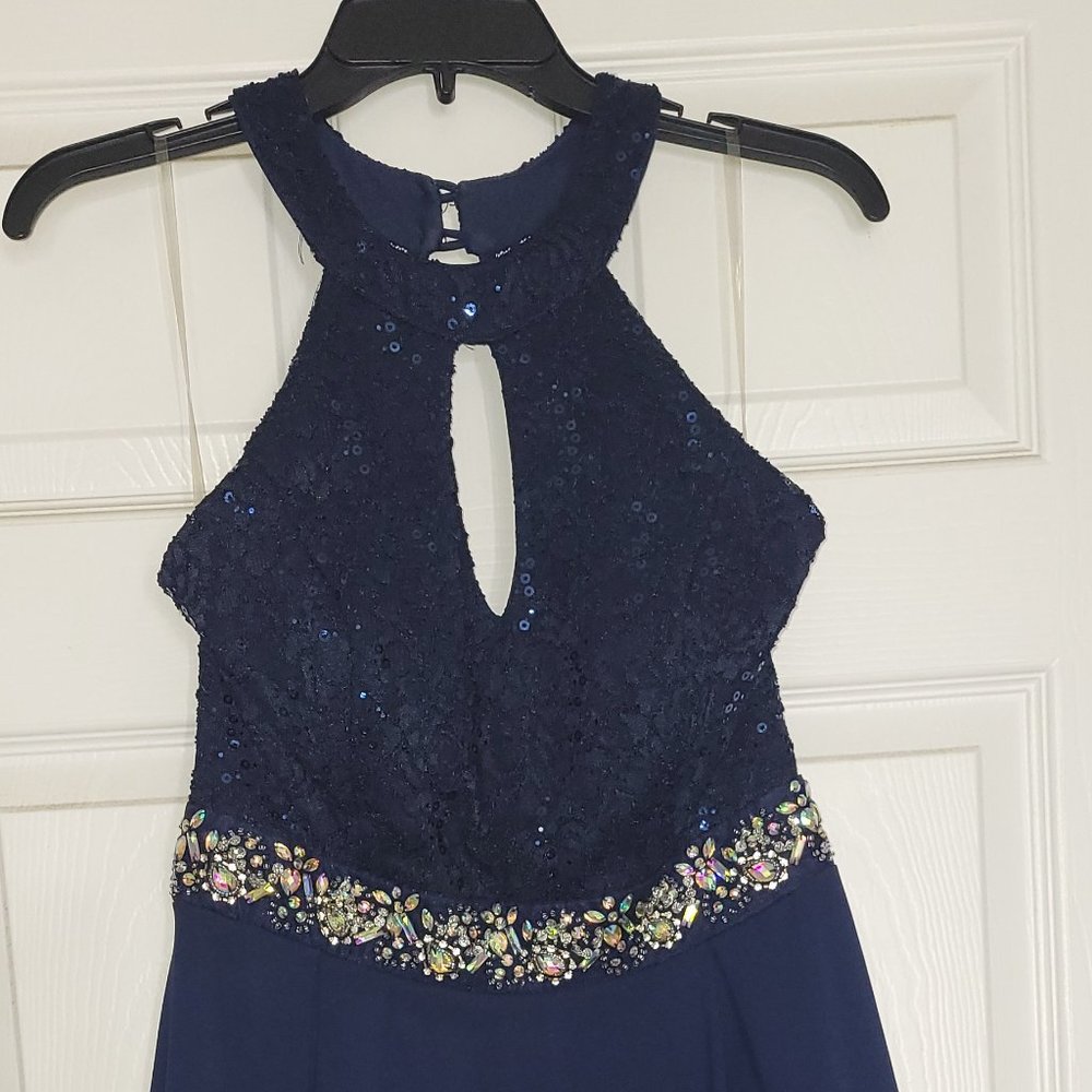 Blue cocktail dress